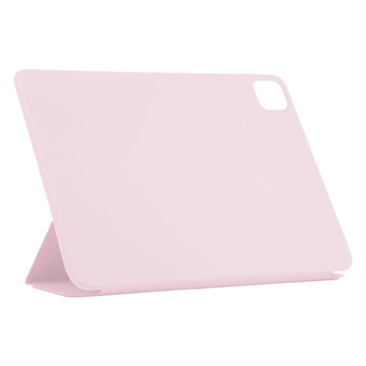 For iPad Pro 11 2024 Double-sided Clip Non-buckle Magnetic PU Smart Tablet Case(Pink)