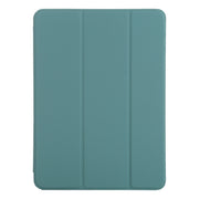 For iPad Air 11 2024 Double-sided Clip Non-buckle Magnetic PU Smart Tablet Case(Green)
