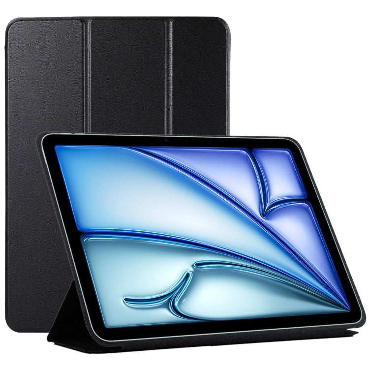 For iPad Air 11 2025 / 2024 Double-sided Clip Non-buckle Magnetic PU Smart Tablet Case(Black) - iPad Air 11 2025 / 2024 Cases by PMC TechLife | Online Shopping South Africa | PMC TechLife | Buy Now Pay Later Mobicred