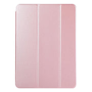 For iPad Air 11 2024 Double-sided Clip Non-buckle Magnetic PU Smart Tablet Case(Rose Gold)