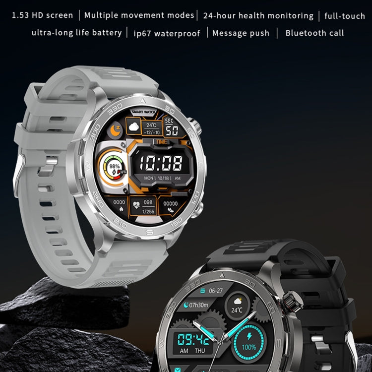 DK67 1.53 inch IP67 BT 5.0 Fitness Sport Smart Watch, Support Bluetooth Call / Sleep / Blood Oxygen / Heart Rate / Blood Pressure Health Monitor(Orange) - Smart Watches by PMC TechLife | Online Shopping South Africa | PMC TechLife | Buy Now Pay Later Mobicred