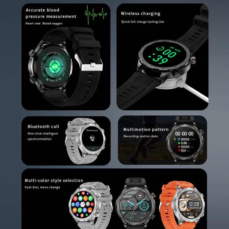 DK67 1.53 inch IP67 BT 5.0 Fitness Sport Smart Watch, Support Bluetooth Call / Sleep / Blood Oxygen / Heart Rate / Blood Pressure Health Monitor(Orange) - Smart Watches by PMC TechLife | Online Shopping South Africa | PMC TechLife | Buy Now Pay Later Mobicred