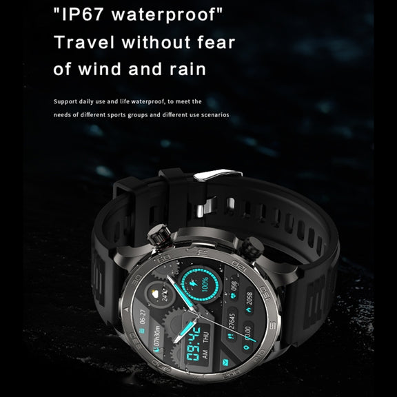 DK67 1.53 inch IP67 BT 5.0 Fitness Sport Smart Watch, Support Bluetooth Call / Sleep / Blood Oxygen / Heart Rate / Blood Pressure Health Monitor(Black)