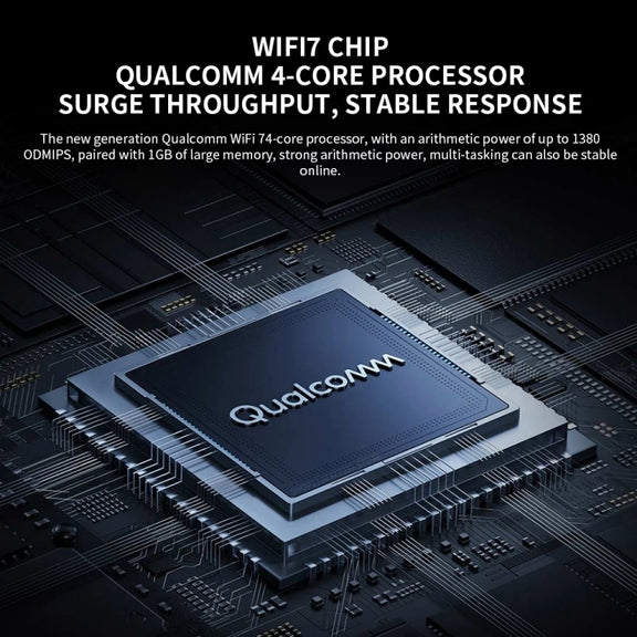 Xiaomi BE6500 Pro WiFi7 Dual Band 8-channel Independent Signal Amplifier 1GB Memory Router, US Plug(Black)