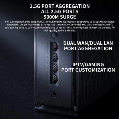 Xiaomi BE6500 Pro WiFi7 Dual Band 8-channel Independent Signal Amplifier 1GB Memory Router, US Plug(Black) - free shipping - PMC Jewellery - Order now!