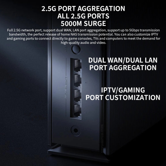 Xiaomi BE6500 Pro WiFi7 Dual Band 8-channel Independent Signal Amplifier 1GB Memory Router, US Plug(Black)