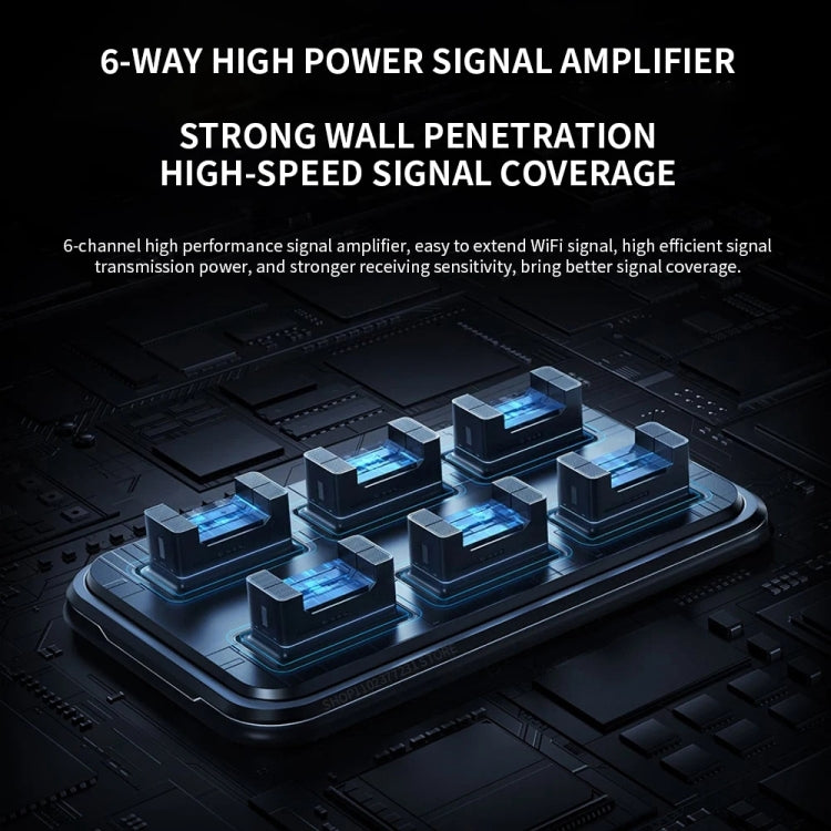 Xiaomi BE6500 Pro WiFi7 Dual Band 8-channel Independent Signal Amplifier 1GB Memory Router, US Plug(Black)