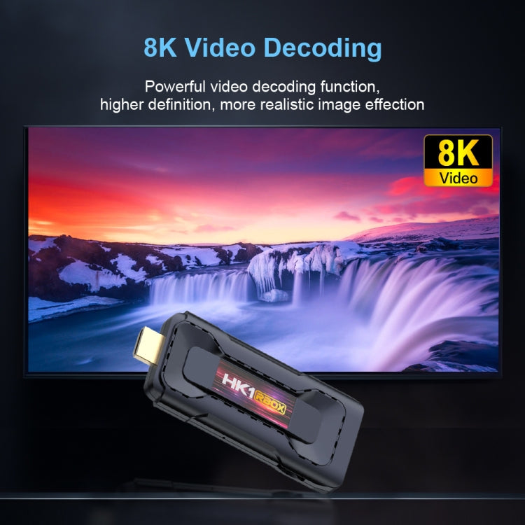 HK1 RBOX D8 RK3528 Android 13.0 Quad Core 8K HD Wifi6 Bluetooth TV Stick, RAM:4GB+32GB(EU Plug)