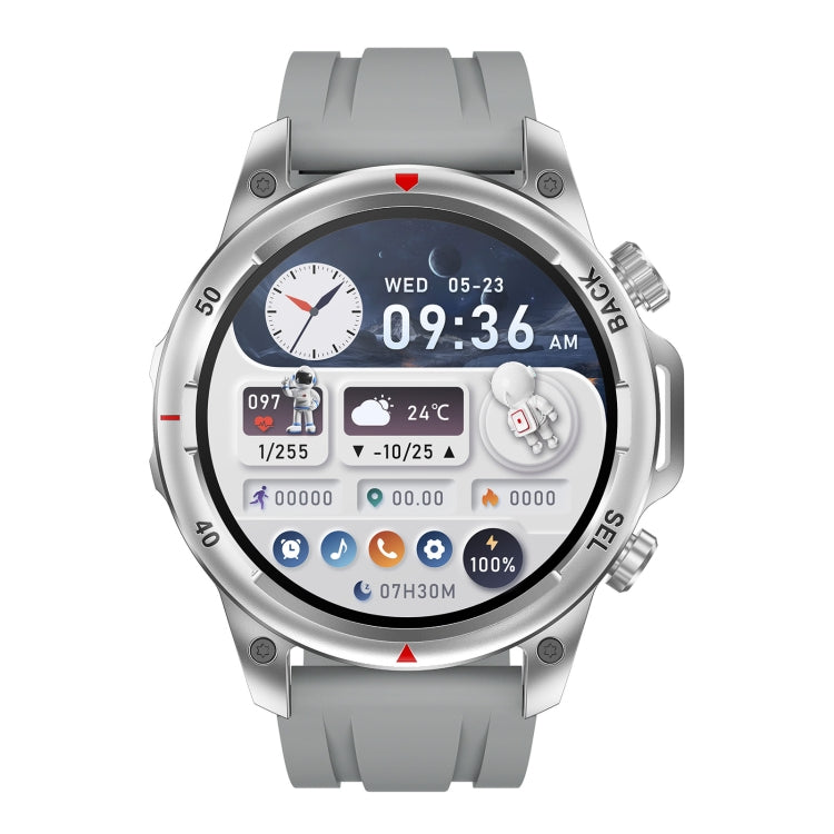DK68 1.53 inch IP67 BT 5.0 Fitness Sport Smart Watch, Support LED Flashlight / Bluetooth Call / Sleep / Blood Oxygen / Heart Rate / Blood Pressure Health Monitor(Silver)