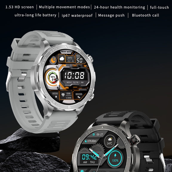 DK67 1.53 inch IP67 BT 5.0 Fitness Sport Smart Watch, Support Bluetooth Call / Sleep / Blood Oxygen / Heart Rate / Blood Pressure Health Monitor(Brown)