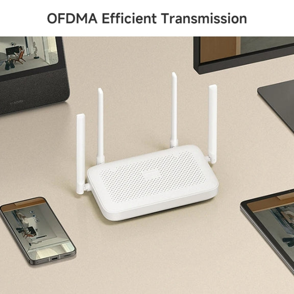Xiaomi AX1500 4-channel Independent Signal Amplifier WiFi 6 Dual Band Router, US Plug(White)