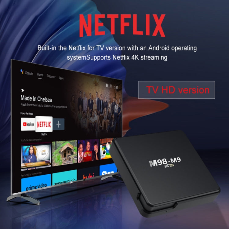 M98-M9 Quad-core ARM Cortex-A53 WiFi Bluetooth 4K HD Android TV Box, RAM:2GB+8GB(US Plug) - Allwinner H3 by PMC TechLife | Online Shopping South Africa | PMC TechLife | Buy Now Pay Later Mobicred