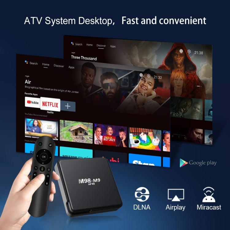 M98-M9 Quad-core ARM Cortex-A53 WiFi Bluetooth 4K HD Android TV Box, RAM:2GB+8GB(US Plug) - Allwinner H3 by PMC TechLife | Online Shopping South Africa | PMC TechLife | Buy Now Pay Later Mobicred