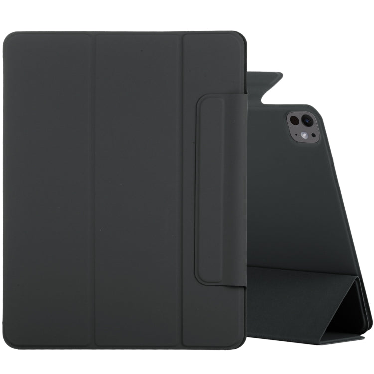 For iPad Pro 13 2024 Double-sided Clip Fixed Buckle Magnetic PU Leather Smart Tablet Case(Black) - iPad Pro 13 2024 Cases by PMC TechLife | Online Shopping South Africa | PMC TechLife | Buy Now Pay Later Mobicred