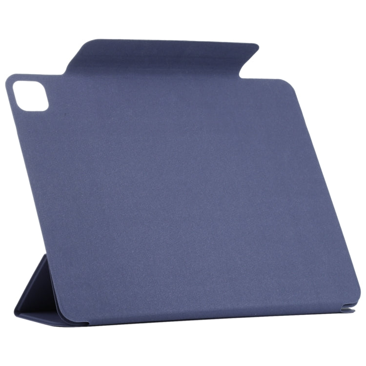 For iPad Pro 13 2024 Double-sided Clip Fixed Buckle Magnetic PU Leather Smart Tablet Case(Dark Blue) - iPad Pro 13 2024 Cases by PMC TechLife | Online Shopping South Africa | PMC TechLife | Buy Now Pay Later Mobicred