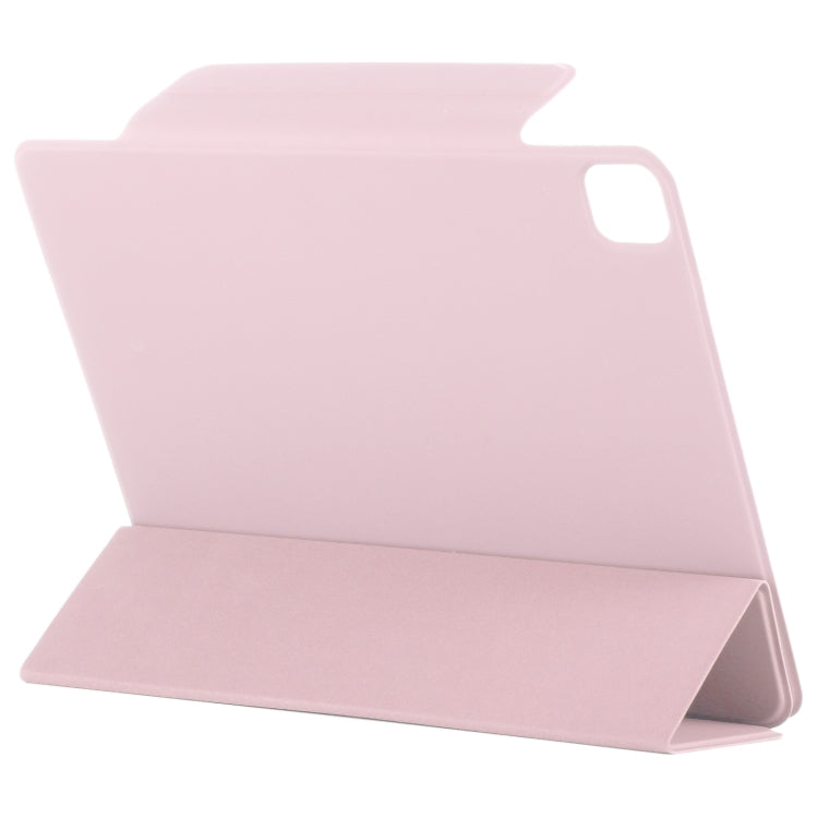 For iPad Pro 13 2024 Double-sided Clip Fixed Buckle Magnetic PU Leather Smart Tablet Case(Rose Gold) - iPad Pro 13 2024 Cases by PMC TechLife | Online Shopping South Africa | PMC TechLife | Buy Now Pay Later Mobicred