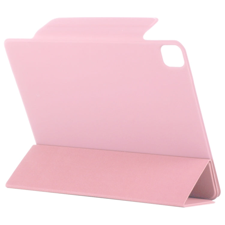 For iPad Pro 13 2024 Double-sided Clip Fixed Buckle Magnetic PU Leather Smart Tablet Case(Light Pink) - iPad Pro 13 2024 Cases by PMC TechLife | Online Shopping South Africa | PMC TechLife | Buy Now Pay Later Mobicred