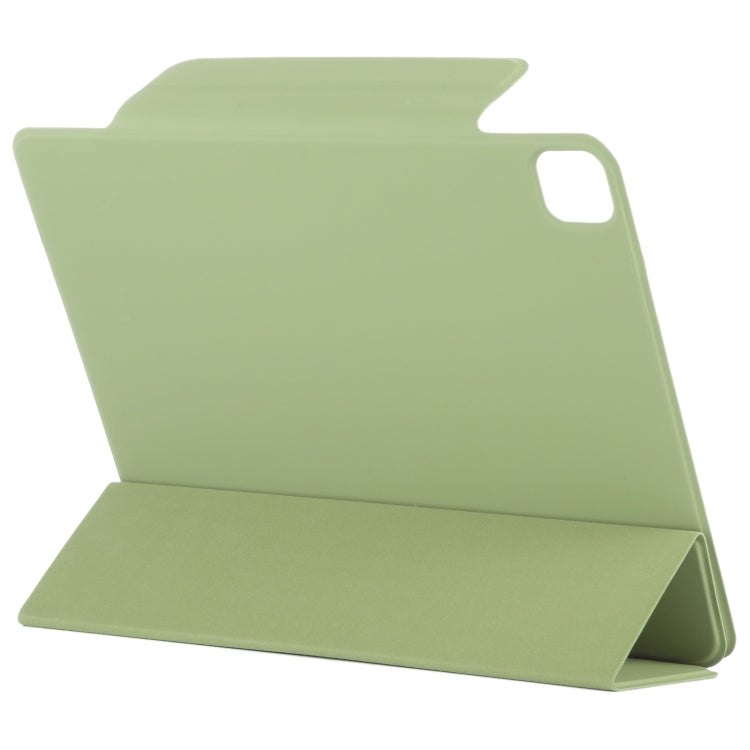 For iPad Pro 13 2024 Double-sided Clip Fixed Buckle Magnetic PU Leather Smart Tablet Case(Grass Green) - iPad Pro 13 2024 Cases by PMC TechLife | Online Shopping South Africa | PMC TechLife | Buy Now Pay Later Mobicred