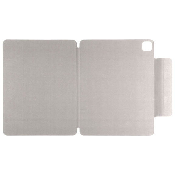 For iPad Pro 13 2024 Double-sided Clip Fixed Buckle Magnetic PU Leather Smart Tablet Case(Grey)
