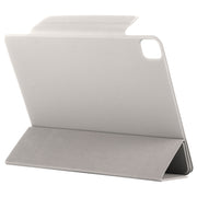 For iPad Pro 13 2024 Double-sided Clip Fixed Buckle Magnetic PU Leather Smart Tablet Case(Grey)