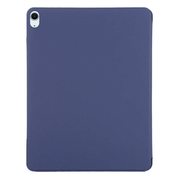 For iPad Air 11 2024 Double-sided Clip Fixed Buckle Magnetic PU Leather Smart Tablet Case(Dark Blue) - iPad Air 11 2024 Cases by PMC TechLife | Online Shopping South Africa | PMC TechLife | Buy Now Pay Later Mobicred