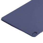 For iPad Air 11 2024 Double-sided Clip Fixed Buckle Magnetic PU Leather Smart Tablet Case(Dark Blue)