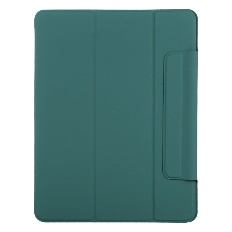 For iPad Air 11 2024 Double-sided Clip Fixed Buckle Magnetic PU Leather Smart Tablet Case(Dark Green) - iPad Air 11 2024 Cases by PMC TechLife | Online Shopping South Africa | PMC TechLife | Buy Now Pay Later Mobicred