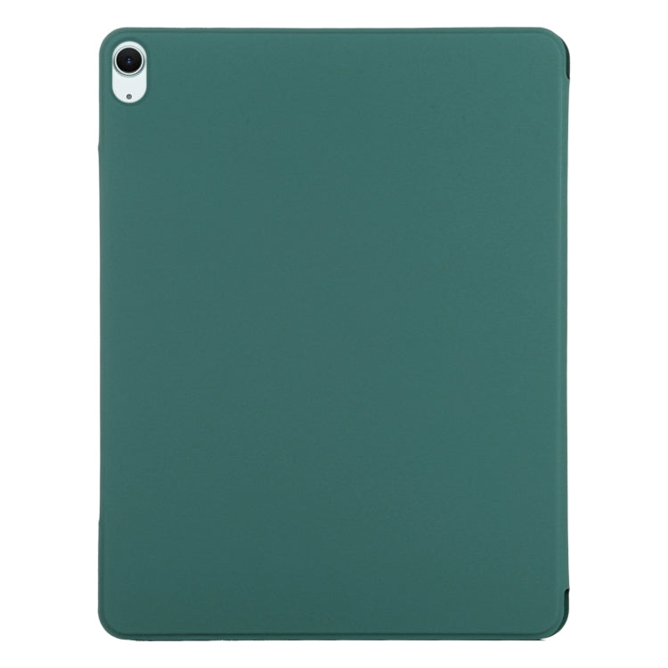 For iPad Air 11 2024 Double-sided Clip Fixed Buckle Magnetic PU Leather Smart Tablet Case(Dark Green) - iPad Air 11 2024 Cases by PMC TechLife | Online Shopping South Africa | PMC TechLife | Buy Now Pay Later Mobicred