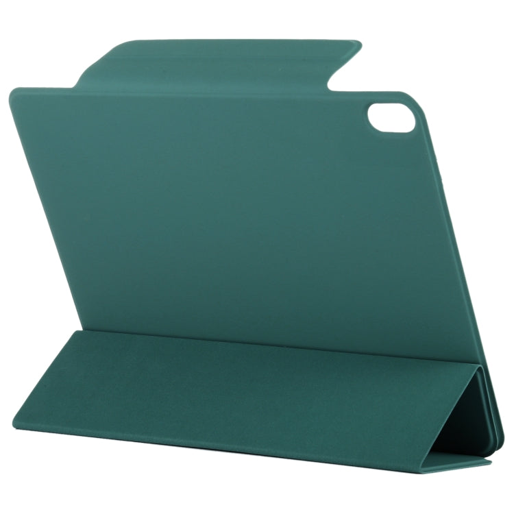 For iPad Air 11 2024 Double-sided Clip Fixed Buckle Magnetic PU Leather Smart Tablet Case(Dark Green) - iPad Air 11 2024 Cases by PMC TechLife | Online Shopping South Africa | PMC TechLife | Buy Now Pay Later Mobicred