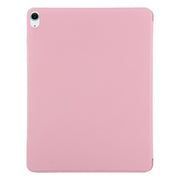 For iPad Air 11 2024 Double-sided Clip Fixed Buckle Magnetic PU Leather Smart Tablet Case(Light Pink)