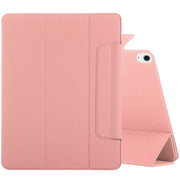 For iPad Air 11 2024 Double-sided Clip Fixed Buckle Magnetic PU Leather Smart Tablet Case(Pink)