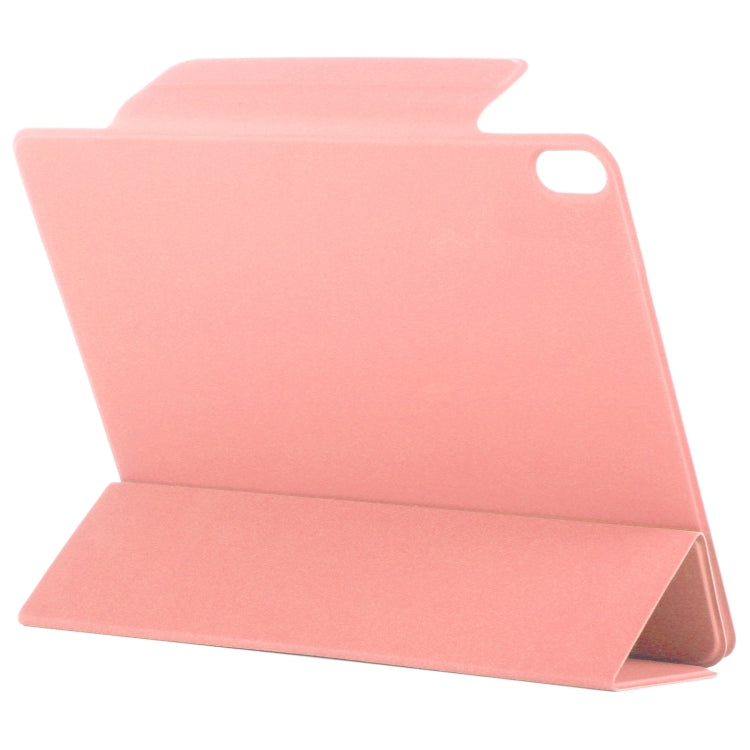 For iPad Air 11 2024 Double-sided Clip Fixed Buckle Magnetic PU Leather Smart Tablet Case(Pink) - iPad Air 11 2024 Cases by PMC TechLife | Online Shopping South Africa | PMC TechLife | Buy Now Pay Later Mobicred