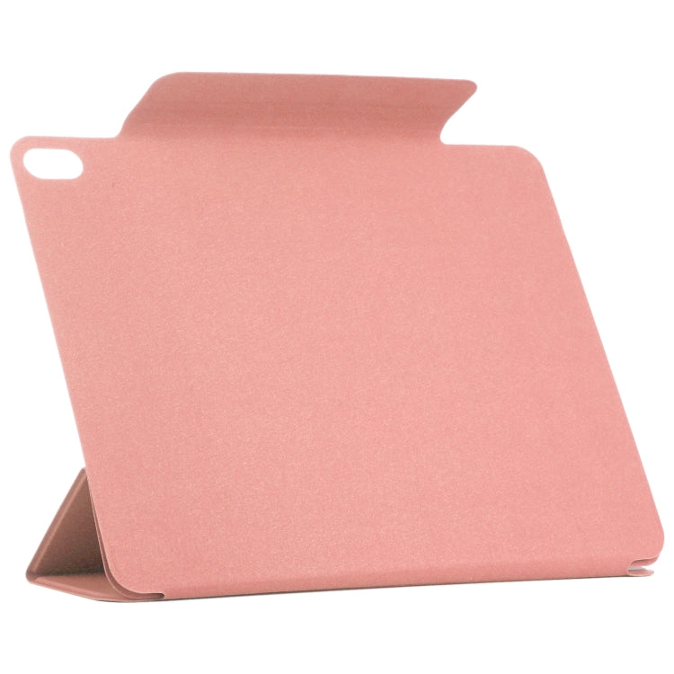 For iPad Air 11 2024 Double-sided Clip Fixed Buckle Magnetic PU Leather Smart Tablet Case(Pink) - iPad Air 11 2024 Cases by PMC TechLife | Online Shopping South Africa | PMC TechLife | Buy Now Pay Later Mobicred