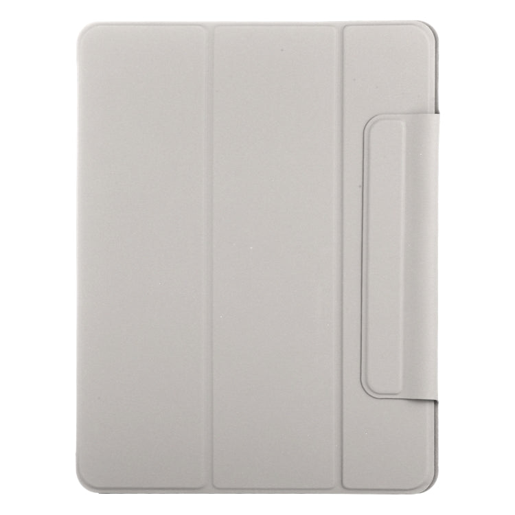 For iPad Air 11 2025 / 2024 Double-sided Clip Fixed Buckle Magnetic PU Leather Smart Tablet Case(Grey)