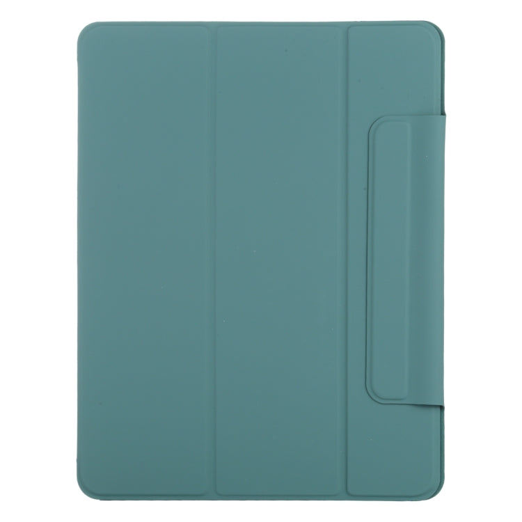 For iPad Pro 11 2024 Double-sided Clip Fixed Buckle Magnetic PU Leather Smart Tablet Case(Green) - iPad Pro 11 2024 Cases by PMC TechLife | Online Shopping South Africa | PMC TechLife | Buy Now Pay Later Mobicred