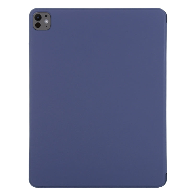 For iPad Pro 11 2024 Double-sided Clip Fixed Buckle Magnetic PU Leather Smart Tablet Case(Dark Blue) - iPad Pro 11 2024 Cases by PMC TechLife | Online Shopping South Africa | PMC TechLife | Buy Now Pay Later Mobicred