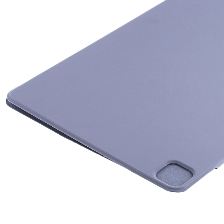 For iPad Pro 11 2024 Double-sided Clip Fixed Buckle Magnetic PU Leather Smart Tablet Case(Purple)