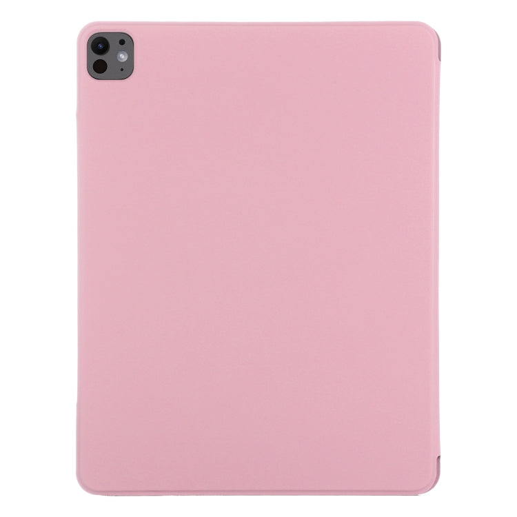For iPad Pro 11 2024 Double-sided Clip Fixed Buckle Magnetic PU Leather Smart Tablet Case(Light Pink) - iPad Pro 11 2024 Cases by PMC TechLife | Online Shopping South Africa | PMC TechLife | Buy Now Pay Later Mobicred