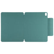 For iPad Air 13 2024 Double-sided Clip Fixed Buckle Magnetic PU Leather Smart Tablet Case(Green)