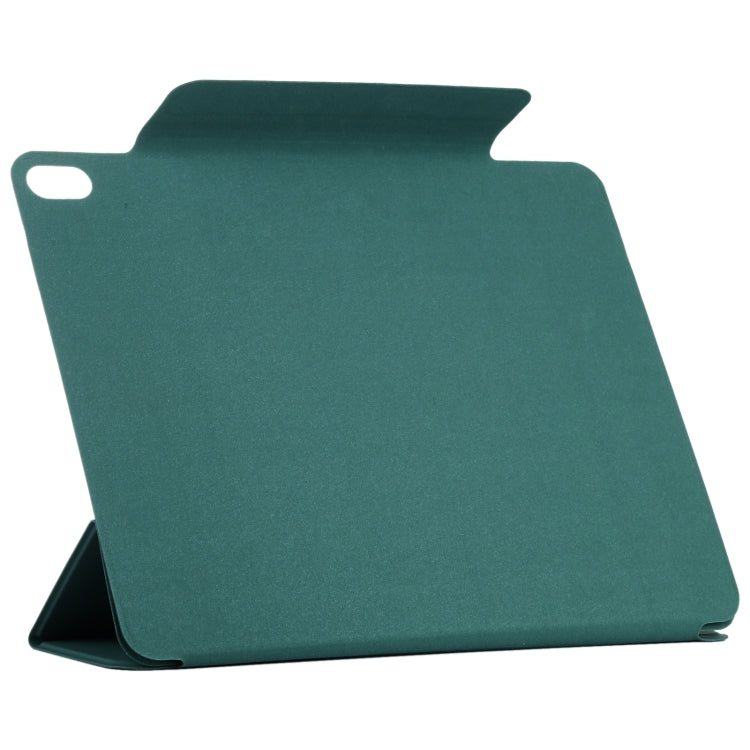 For iPad Air 13 2024 Double-sided Clip Fixed Buckle Magnetic PU Leather Smart Tablet Case(Dark Green) - iPad Air 13 2024 Cases by PMC TechLife | Online Shopping South Africa | PMC TechLife | Buy Now Pay Later Mobicred