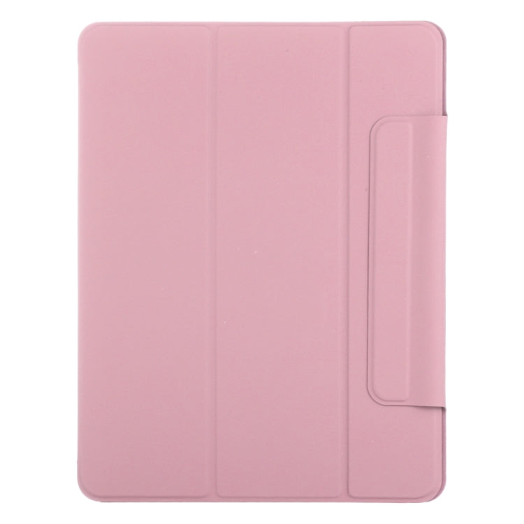 For iPad Air 13 2025 / 2024 Double-sided Clip Fixed Buckle Magnetic PU Leather Smart Tablet Case(Light Pink)