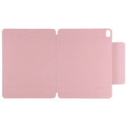 For iPad Air 13 2025 / 2024 Double-sided Clip Fixed Buckle Magnetic PU Leather Smart Tablet Case(Light Pink)