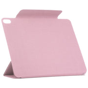 For iPad Air 13 2025 / 2024 Double-sided Clip Fixed Buckle Magnetic PU Leather Smart Tablet Case(Light Pink)