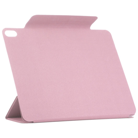 For iPad Air 13 2025 / 2024 Double-sided Clip Fixed Buckle Magnetic PU Leather Smart Tablet Case(Light Pink)