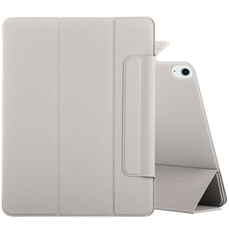 For iPad Air 13 2024 Double-sided Clip Fixed Buckle Magnetic PU Leather Smart Tablet Case(Grey) - iPad Air 13 2024 Cases by PMC TechLife | Online Shopping South Africa | PMC TechLife | Buy Now Pay Later Mobicred