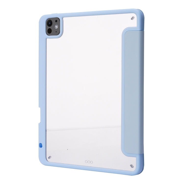 For iPad Pro 13 2024 Deformation Transparent Acrylic Leather Tablet Case(Light Blue) - free shipping - PMC TechLife - Order now!