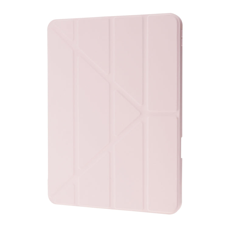 For iPad Air 11 2025 / 2024 Deformation Transparent Acrylic Leather Tablet Case(Pink) - iPad Air 11 2025 / 2024 Cases by PMC TechLife | Online Shopping South Africa | PMC TechLife | Buy Now Pay Later Mobicred