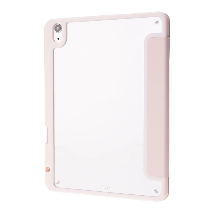 For iPad Air 11 2025 / 2024 Deformation Transparent Acrylic Leather Tablet Case(Pink) - iPad Air 11 2025 / 2024 Cases by PMC TechLife | Online Shopping South Africa | PMC TechLife | Buy Now Pay Later Mobicred