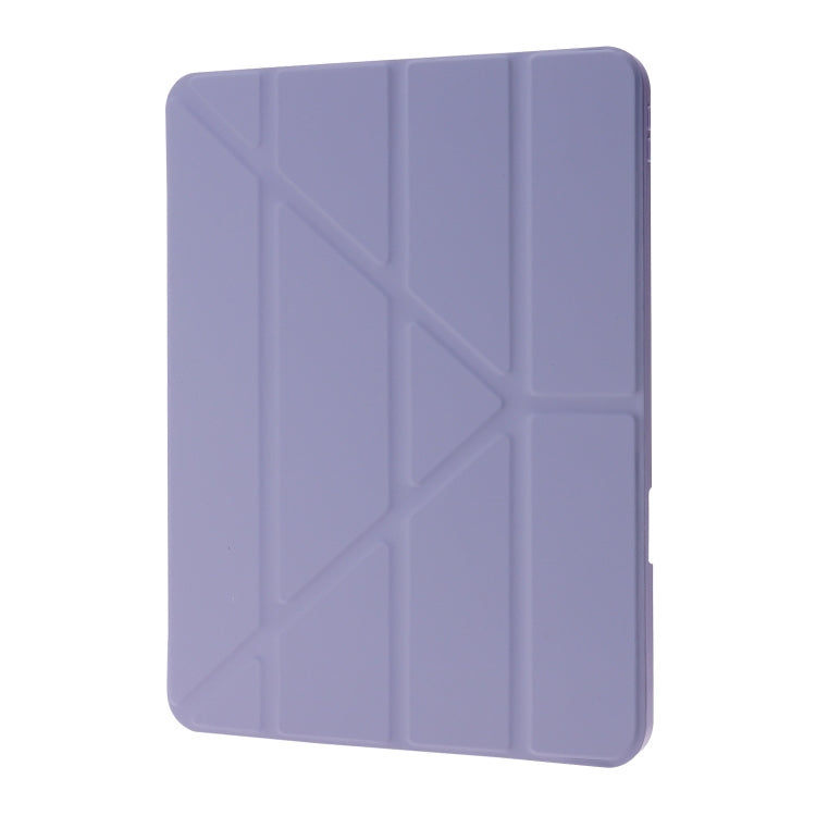 For iPad Air 11 2025 / 2024 Deformation Transparent Acrylic Leather Tablet Case(Lavender Grey) - free shipping - PMC TechLife - Order now!