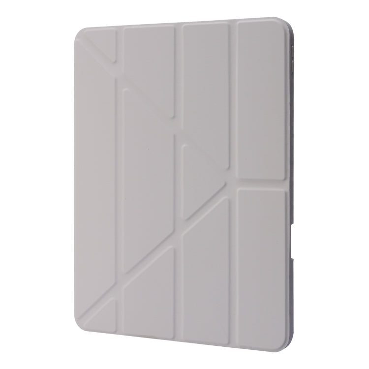 For iPad Pro 11 2024 Deformation Transparent Acrylic Leather Tablet Case(Grey) - iPad Pro 11 2024 Cases by PMC TechLife | Online Shopping South Africa | PMC TechLife | Buy Now Pay Later Mobicred
